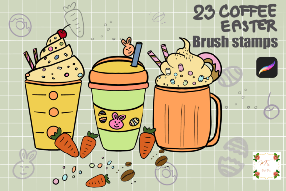 23 Coffee Easter Brush Stamps: A Practical Guide for Procreate Artists