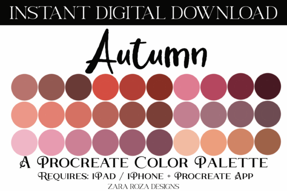 Autumn Procreate Color Palette: A Rustic Pastel Guide for Digital Artists