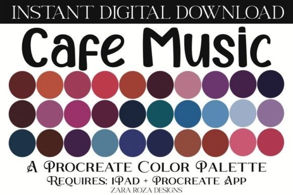 Cafe Music Procreate Color Palette: A Digital Artist's Guide to Enchanted Vibes