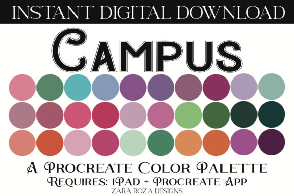 Campus Procreate Color Palette Guide