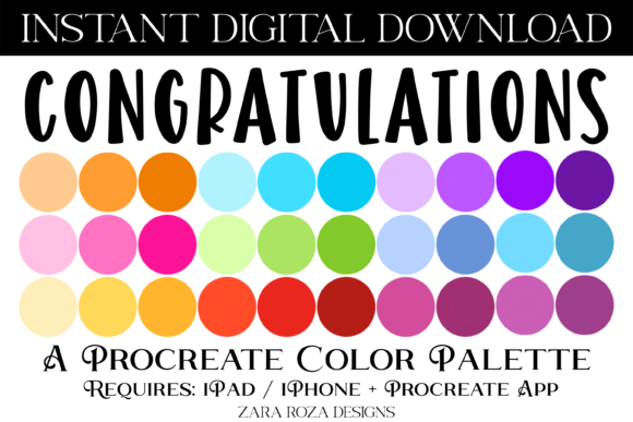 Celebrate Your Creativity with the Congratulations Procreate Color Palette