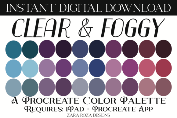 Clear Foggy Procreate Color Palette Review