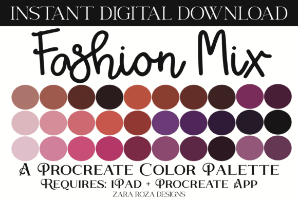 Fashion Mix Procreate Color Palette Guide