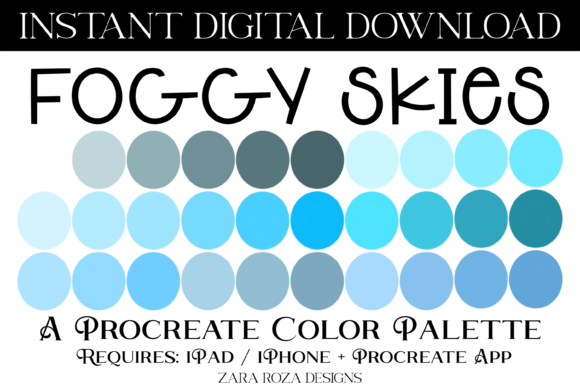 Foggy Skies Procreate Color Palette: A Workflow Guide for Digital Artists
