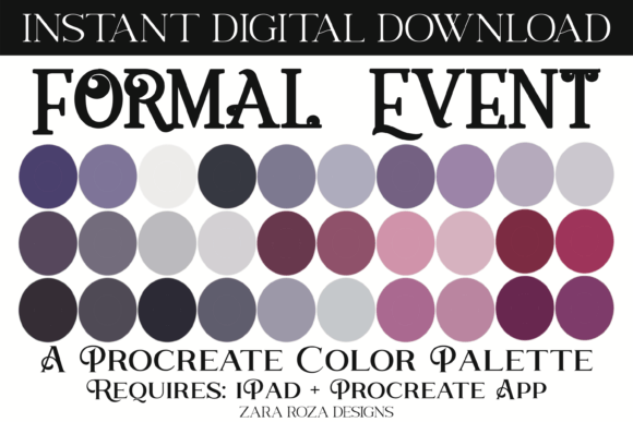 Formal Event Procreate Color Palette