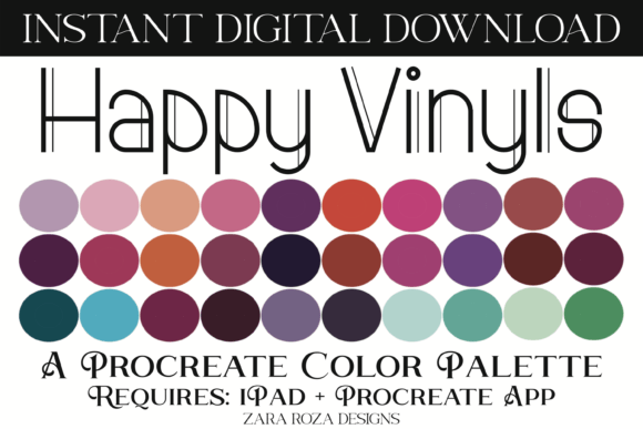 Happy Vinyls Procreate Color Palette: A Guide to Retro Pastel Digital Art