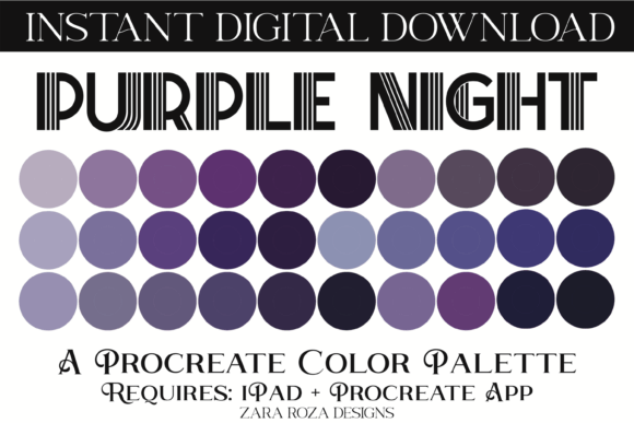 Mastering the Ethereal: The Purple Night Procreate Color Palette for Modern Digital Creators