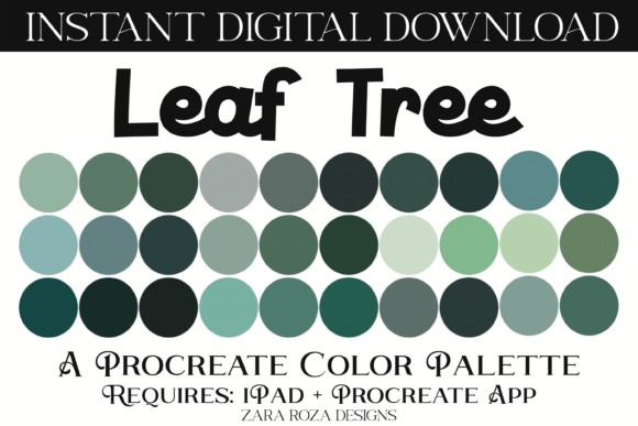 Mastering the Leaf Tree Procreate Color Palette: 30 Swatches for Organic and Gothic Digital Art