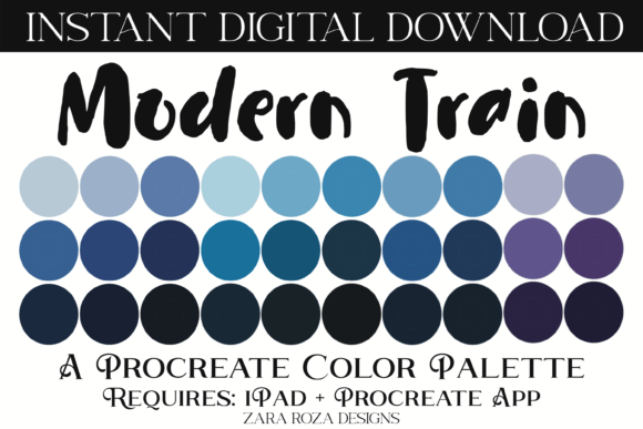 Modern Train Procreate Color Palette