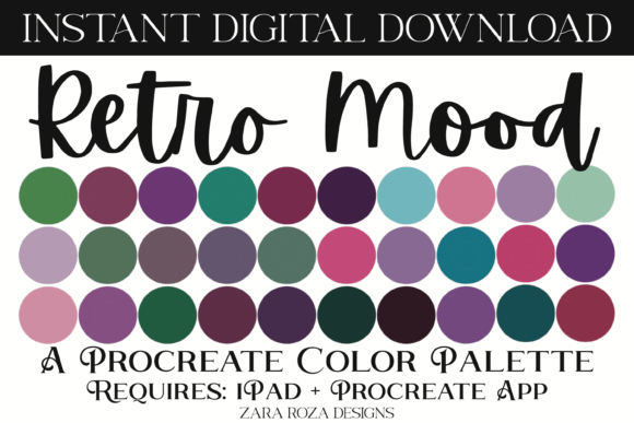 Retro Mood Procreate Color Palette: Elevating Digital Art with Vintage Aesthetics