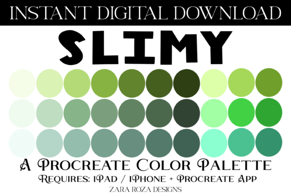 Slimy Procreate Color Palette Guide