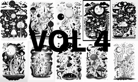 Surrealistic Dreams Coloring Pages VOL 4: A Gateway to Whimsical Creativity