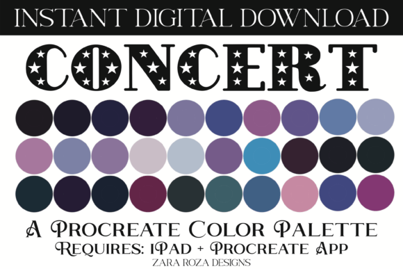 Unlock Your Creative Potential with the Concert Procreate Color Palette Swatches